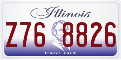 IL license plate Z768826