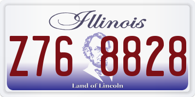 IL license plate Z768828