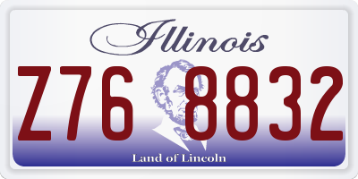 IL license plate Z768832