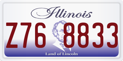 IL license plate Z768833