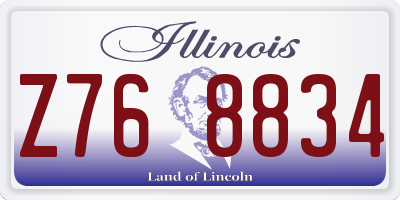 IL license plate Z768834