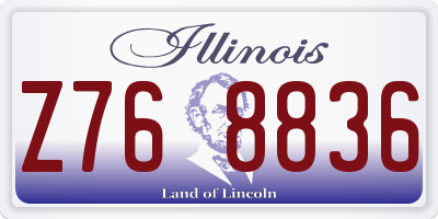 IL license plate Z768836