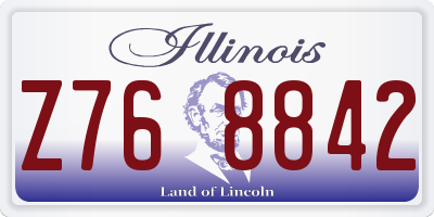 IL license plate Z768842