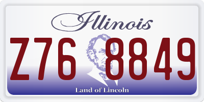 IL license plate Z768849