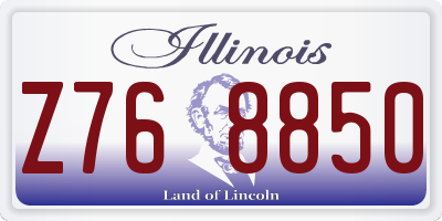 IL license plate Z768850