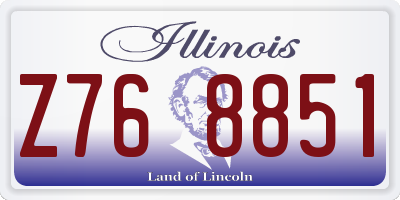 IL license plate Z768851