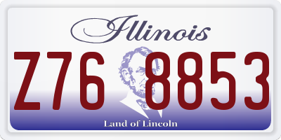 IL license plate Z768853