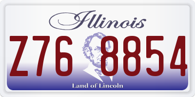IL license plate Z768854