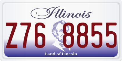 IL license plate Z768855