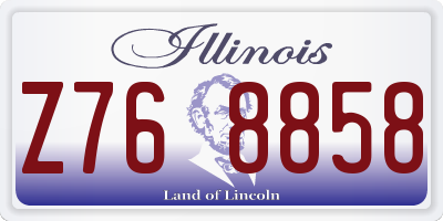 IL license plate Z768858