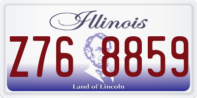 IL license plate Z768859