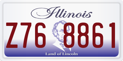 IL license plate Z768861