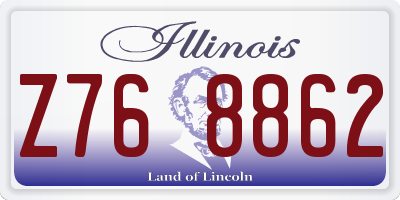 IL license plate Z768862