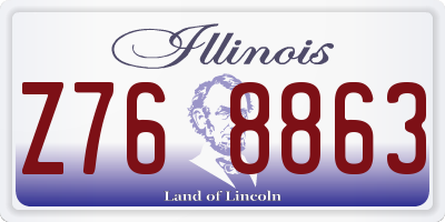 IL license plate Z768863
