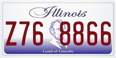 IL license plate Z768866