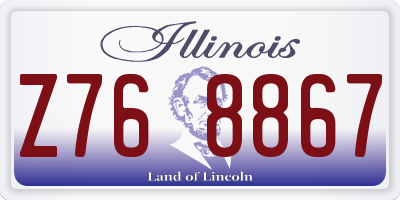 IL license plate Z768867
