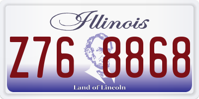 IL license plate Z768868