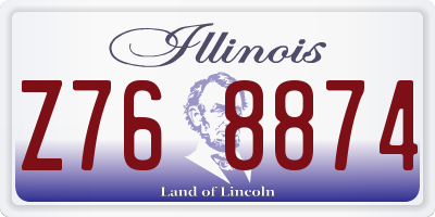 IL license plate Z768874
