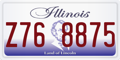 IL license plate Z768875