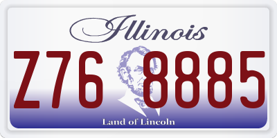 IL license plate Z768885