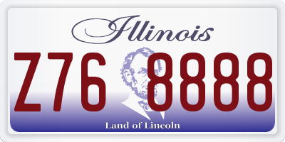 IL license plate Z768888
