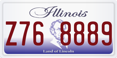 IL license plate Z768889