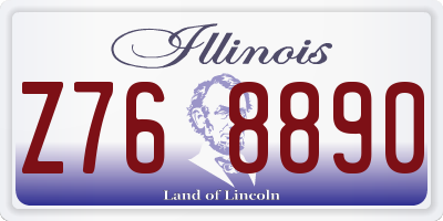 IL license plate Z768890