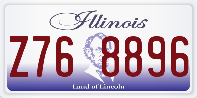 IL license plate Z768896