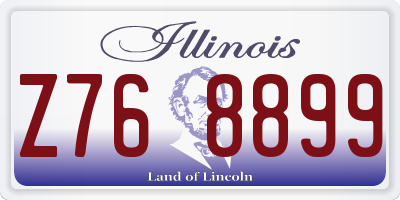 IL license plate Z768899
