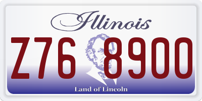 IL license plate Z768900