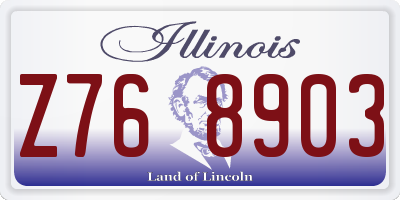 IL license plate Z768903