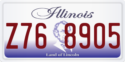 IL license plate Z768905