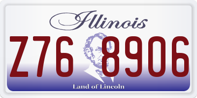 IL license plate Z768906