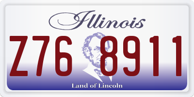 IL license plate Z768911
