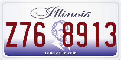 IL license plate Z768913