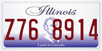 IL license plate Z768914