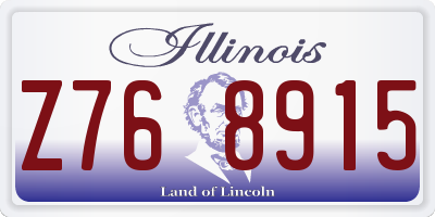 IL license plate Z768915