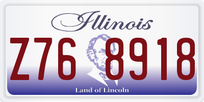 IL license plate Z768918