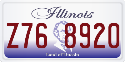 IL license plate Z768920