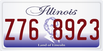 IL license plate Z768923
