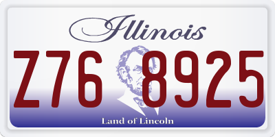 IL license plate Z768925