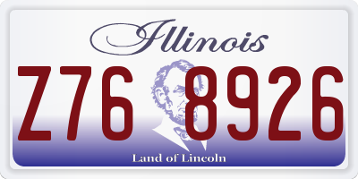 IL license plate Z768926