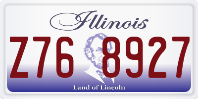 IL license plate Z768927