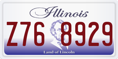 IL license plate Z768929