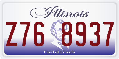 IL license plate Z768937