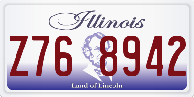 IL license plate Z768942