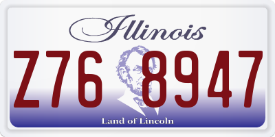 IL license plate Z768947