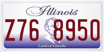 IL license plate Z768950