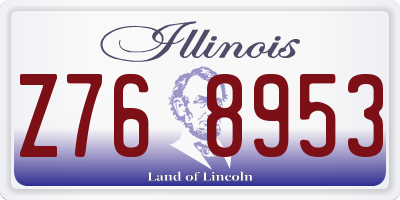 IL license plate Z768953