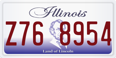 IL license plate Z768954